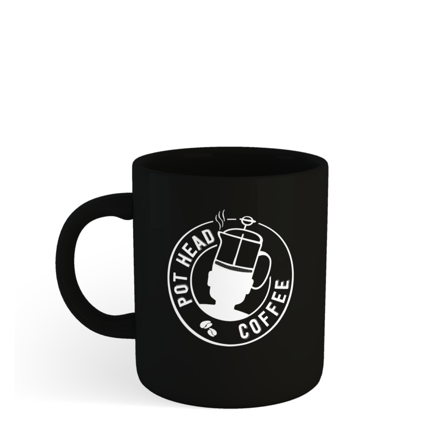 Black Pot Head Coffee Mug